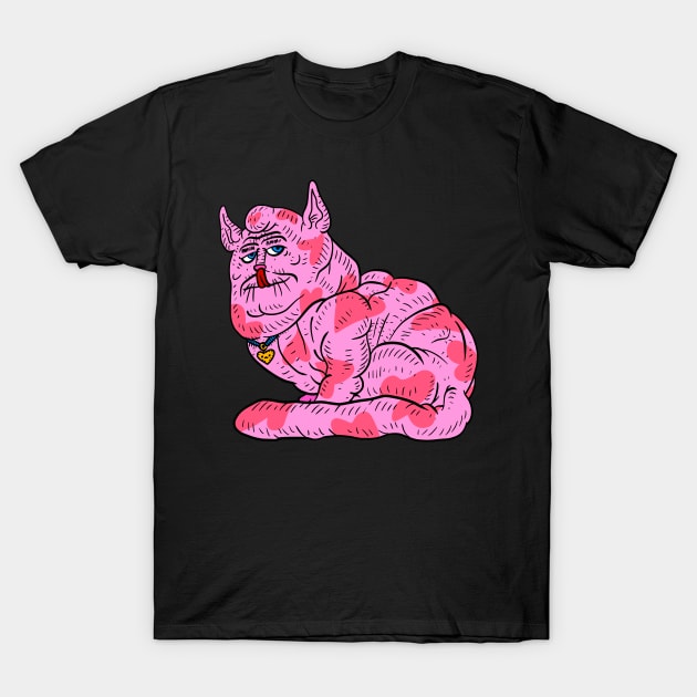 weird kitty cat that cursed your dreams. T-Shirt by JJadx